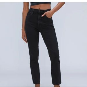 EUC Everlane Original Cheeky Coal Black 28 crop length